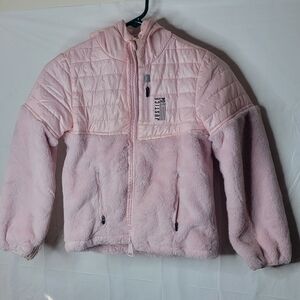 Justice Kids Light Pink Puffer Jacket